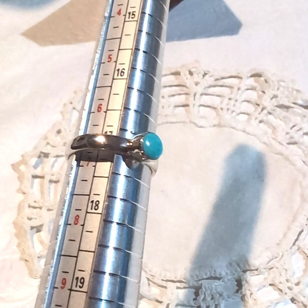 Turquoise Ring Sterling - Picture 3 of 4